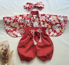 No.Ha08｜ハンドメイドベビー袴 女の子ひな祭りお食い初め100日祝い 
