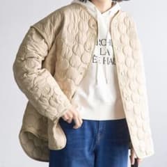 ROPÉ PICNIC ドラえもんコレクション キルティングブルゾン ベージュ