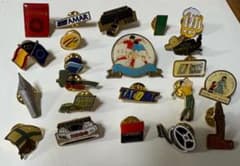 ビンテージピンズコレクション22個セット (アタッチメント付き)