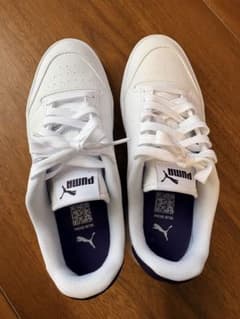 【PUMA】シャッフルパーフ スニーカー ホワイト/パープル 24.5cmのサムネイル
