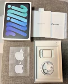 【箱＋純正アダプタ＋ケーブル＋シール（本体なし） 】iPad mini 第6世代のサムネイル