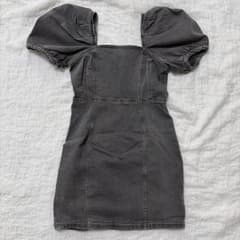 H&M DIVIDED デニム ミニワンピース パフスリーブのサムネイル