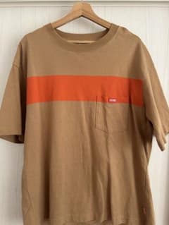 m*読様 CHUMS ベージュ オレンジ ストライプ Tシャツ Lのサムネイル