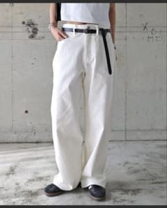 ANM Essentials ホワイト デニムパンツ Lサイズのサムネイル