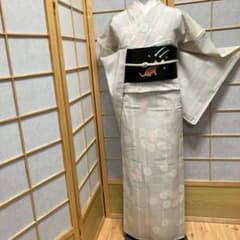 8748］本塩沢紬 美品 単衣 舞花間道 正絹 着物 - メルカリ