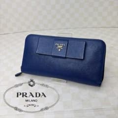 極美品 PRADA プラダ 長財布 ラウンドファスナー M83 - メルカリ