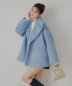 Chico 金ボタンシャギーミディジャケットコート - メルカリ