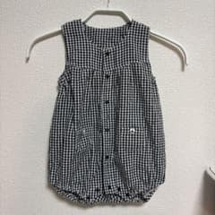 ベビー ロンパース チェック柄 ノースリーブのサムネイル