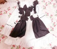 メイド服 コスプレ衣装 ブラック ホワイト ハロウィン ハロウィンのサムネイル