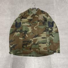 90s USAF BDUジャケット ボックスシルエット 迷彩 軍物 実物 - メルカリ