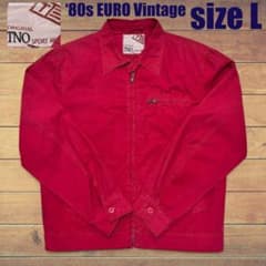 80s ユーロヴィンテージ スウィングトップ ジャケット 赤 フェード L