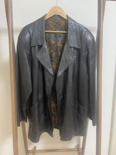 【LANVIN PARIS】メンズ レザージャケット(ダークブラウン)のサムネイル