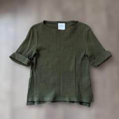4月中値下げ‼️Ray BEAMS オリーブ色 五分袖カットソーのサムネイル
