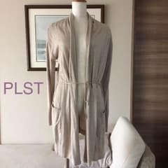 PLST ロングカーディガン グレージュ ニット 長袖のサムネイル