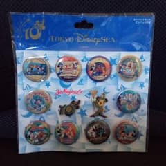 ディズニーシー 10周年 BeMagical! カンバッジ・ピンバッジセット
