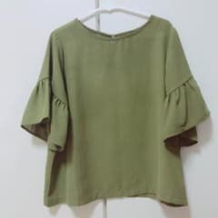 フリル袖 シフォンシャツのサムネイル