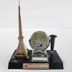 昭和レトロ 東京タワー ブリキ製 回転式 卓上パタパタ 万年カレンダー 昭和レトロ 東京タワー ブリキ製 回転式 卓上パタパタ 万年カレンダー