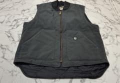 ア*ム様 90s★Carhartt USA製グレーダッグベストデトロイトメンズL 90s☆Carhartt USA製グレーダッグベストデトロイトメンズLサイズ