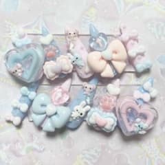 平成女児 ネイルチップ 量産型 うさぎ 水色 ピンク メルヘンのサムネイル