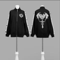 Dimmoire ロゴプリントジャージトップス ブラック Mサイズのサムネイル