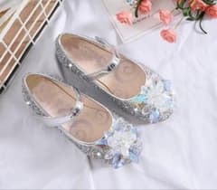 シルバーラメ花モチーフフォーマルシューズ　22.0cmドレスシューズのサムネイル