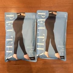 PELTHY 着圧レギンス Lサイズ 2枚セット ブラック - メルカリ