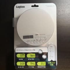 語学学習に　ロジテック　ポータブルCDプレーヤー　LCP-PAP01LWH