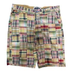 90s 00s RED SNAP パッチワーク ハーフパンツ 34のサムネイル