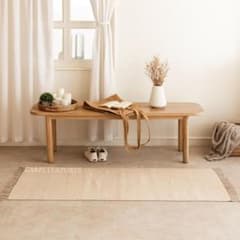 ベージュ コットン ヨガマット フリンジ付き ベージュ コットン ヨガマット フリンジ付き - メルカリ