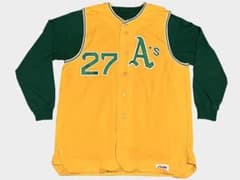 キャットフィッシュ ハンター アスレチックス ユニフォーム 復刻 MLB キャットフィッシュ ハンター アスレチックス ユニフォーム 復刻 MLB