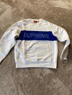 supreme Zig Zag Stitch Panel Crewneck