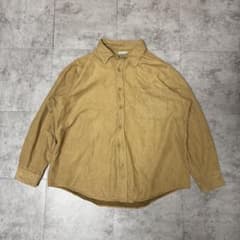 00's vintage フェイクスエード シャツ オーバーサイズ キャメルのサムネイル