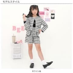 Bee des Bee チェック柄ジャケット&ショートパンツ 150のサムネイル