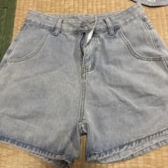 ライトブルー デニムショートパンツ