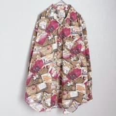 b2278 ザワーキングクロウズ 総柄シャツ メンズトップス おすすめ ベージュ