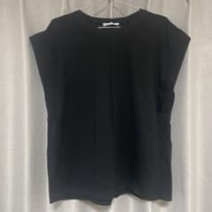 ZARA ノースリーブ カットソー ブラック Lサイズのサムネイル