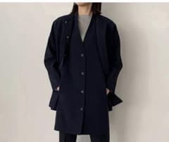 YONFA ジレ　セット　ショートコート YONFAヨンファ ジレセットショートコート(navy) - メルカリ