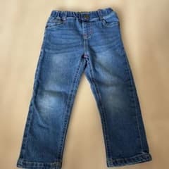 キッズ デニムパンツ 100cm ピンクステッチのサムネイル
