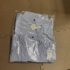 一点のみ‼️lumier 新品タグ付き夏秋服ストライプフリルシャツBLUE 