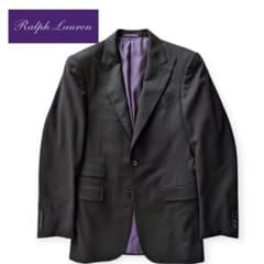RALPH LAUREN PURPLE LABEL 特注ブラックウールジャケット - メルカリ