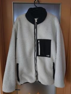 ボアジャケットブルゾン モコモコ ZARA ザラ 黒 白 XLのサムネイル