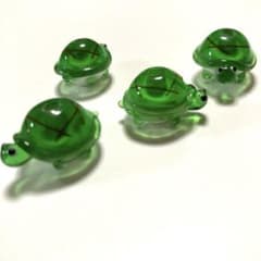 とんぼ玉　カメ　4個セット　亀