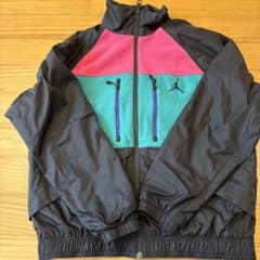 Jordan ナイロンフリースジャケット M 黒/ピンク/ターコイズNIKE