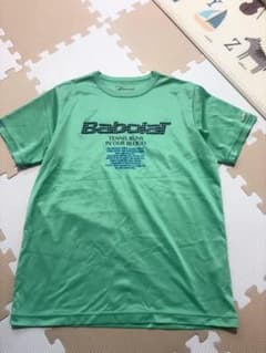 バボラ Babolat テニス Tシャツ M グリーン 半袖 ロゴ ユニセックスのサムネイル