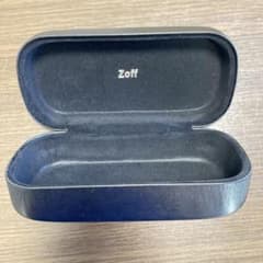 Zoff メガネケース ハードタイプ レザー ブラックのサムネイル