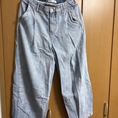 ZARA ライトブルー ハイウエストデニムパンツのサムネイル