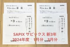 SAPIX サピックス 入室テスト・組分けテスト 新3年 2024年1月・3月