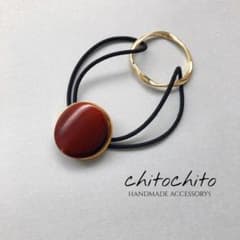 ヴィンテージボタンヘアゴム No.8のサムネイル