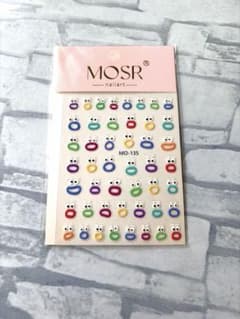 【お値下げ】MOSR ネイルアートシール MO-135 カラフルフェイスのサムネイル