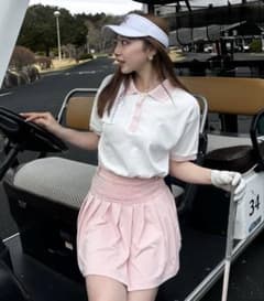 【RIENDA GOLF】プリーツフレアカットスカートのサムネイル